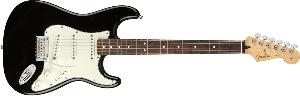 Player Stratocaster in der Farbe Black